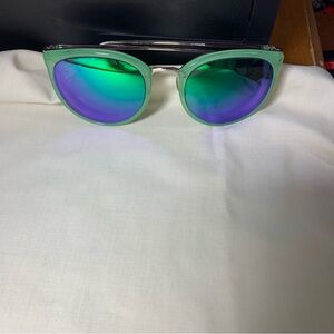 Chic Green and Purple prescription Mirror Sunglasses